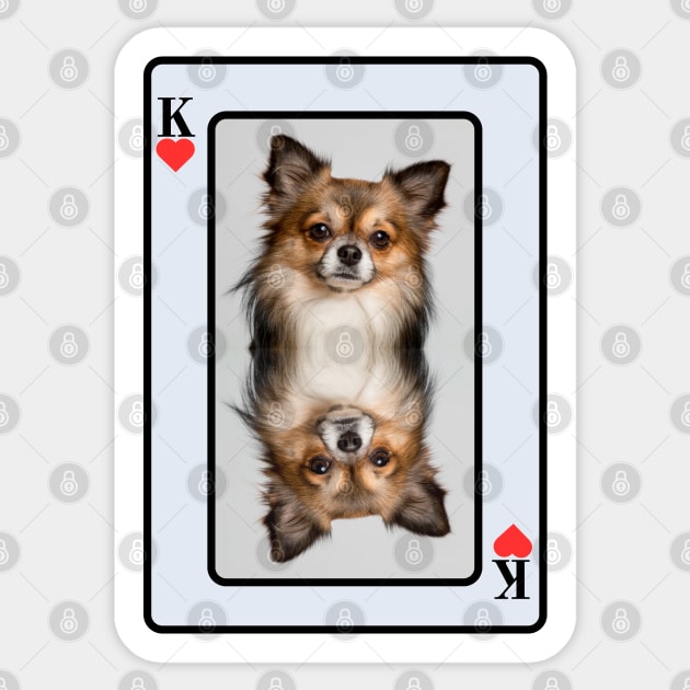 Chihuahua King Of Hearts Sticker by HighwayForSouls